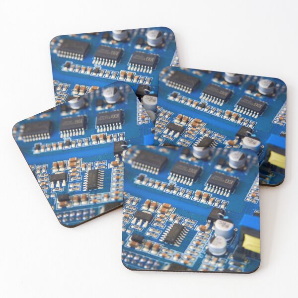 Item preview, Close-up of electronic circuit board with resistors and capacitors designed and sold by IgorKovalenko.