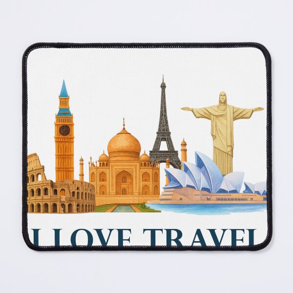 Item preview, i love travel merch designed and sold by AYMAART.