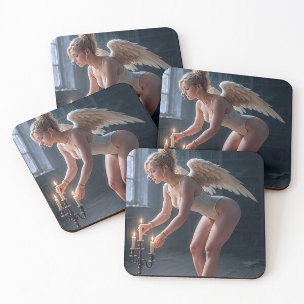 Item preview, Blonde angel wings candelabra library designed and sold by CathryneDelamort.