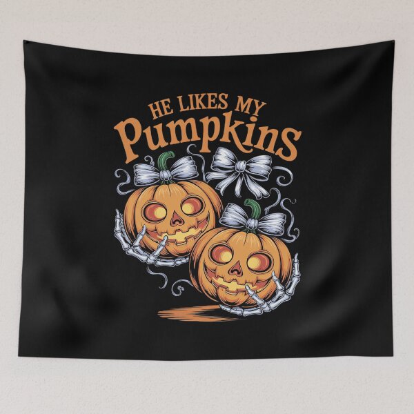 Item preview, He Likes My Pumpkins I Like His Broomstick Halloween Couples 5  designed and sold by VerseFarm.