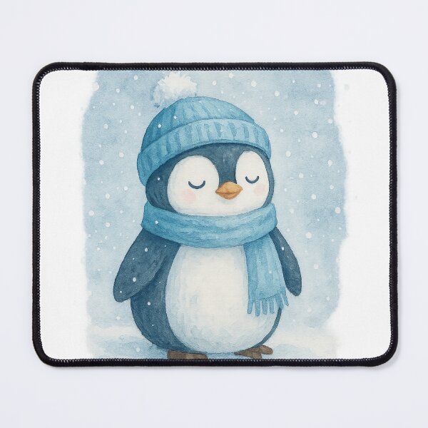 Item preview, Cozy Winter Penguin – Cute Watercolor Animal in Snow designed and sold by B-M-Store.