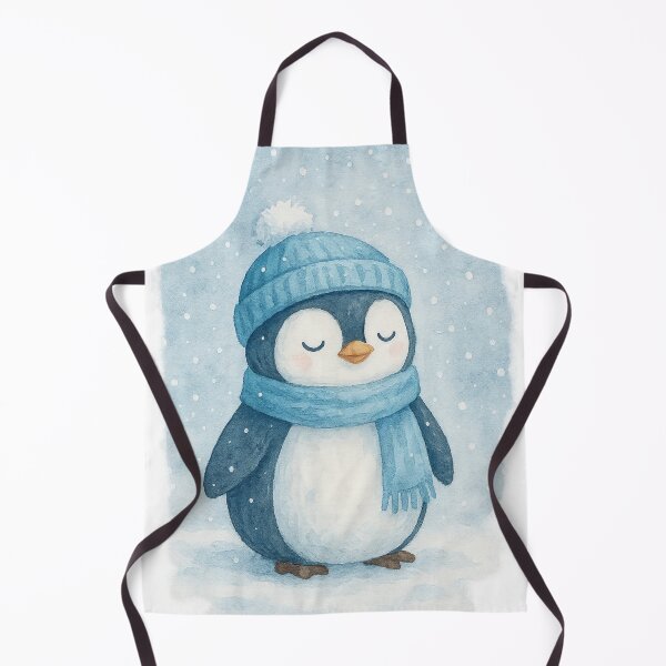 Item preview, Cozy Winter Penguin – Cute Watercolor Animal in Snow designed and sold by B-M-Store.