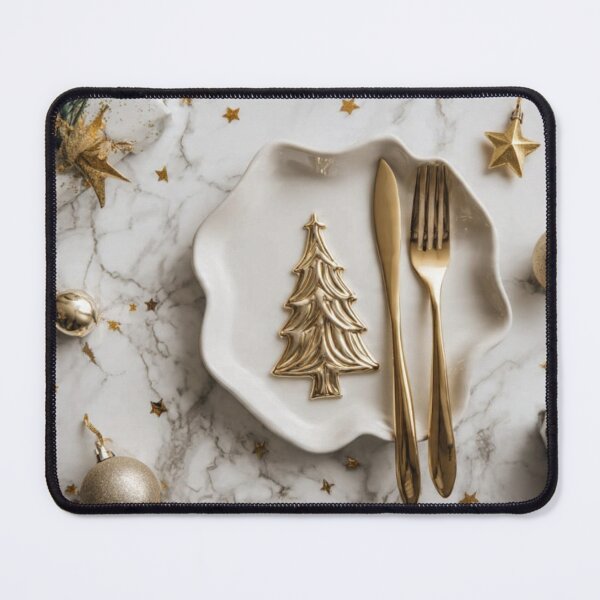 Item preview, Festive Christmas Tray Plate with Holiday Decorations and Seasonal Table Setting designed and sold by LeoArt007.