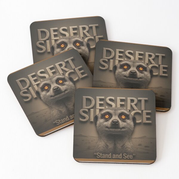 Item preview, Meerkat Desert Silence Primal, Watchful, Textured Woodcut Art designed and sold by SavannaStrikes.