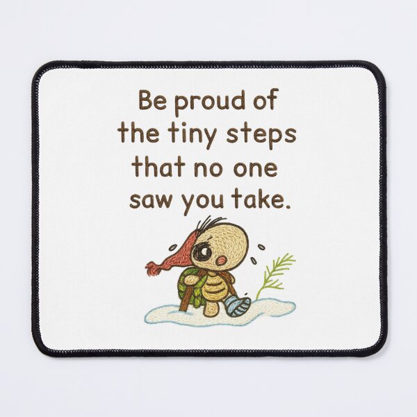 Item preview, Tiny Steps Matter – Hand-Embroidered Courage & Growth Sticker Art designed and sold by Gurjeetpixelart.