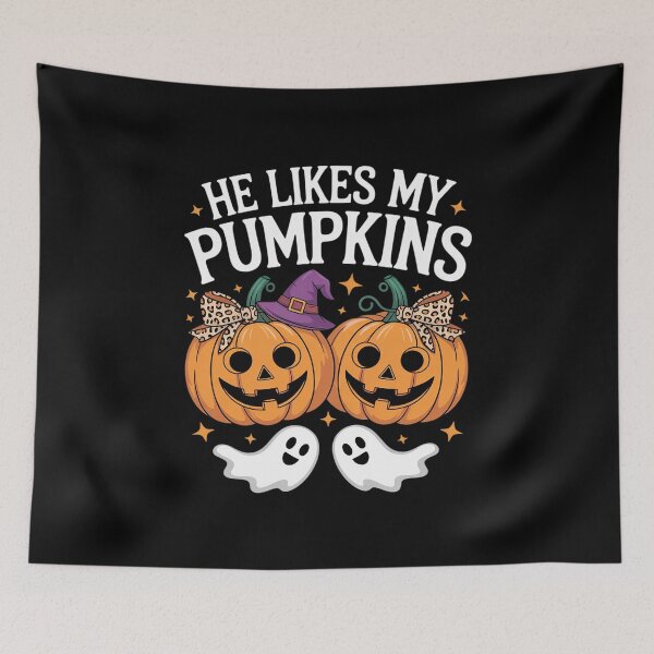 Item preview, He Likes My Pumpkins I Love His Magic Wand Couples Halloween4 designed and sold by VerseFarm.