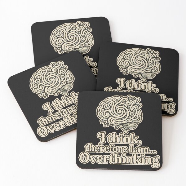 Item preview, I Think, Therefore I Am… Overthinking – Funny Nerd Brain Design designed and sold by SoulenCify.