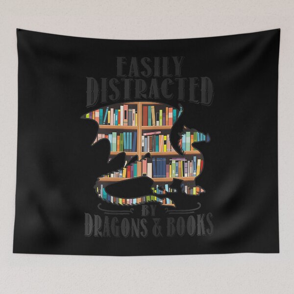 Item preview, Easily Distracted By Dragons And Books designed and sold by ikzrhhajf85.