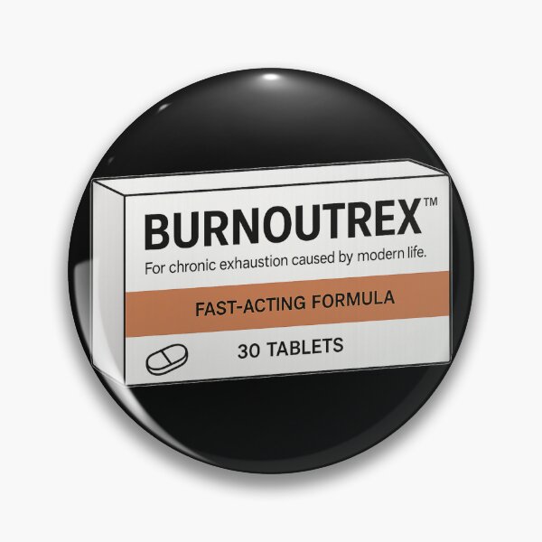 Item preview, Burnoutrex™ Parody Medicine Shirt – Fake Pharmaceutical Design for Burnout & Work Stress designed and sold by pharmafeels.