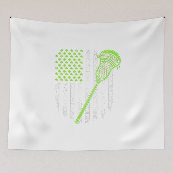 Item preview, St. Patrick's Day Irish Lacrosse USA Flag Shamrock designed and sold by Venly1989.