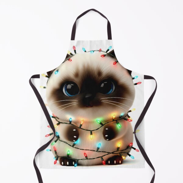 Item preview, Holiday Lights Kitten – Festive Christmas Cat Art designed and sold by meesub.