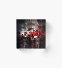 Vehicle fire Acrylic Block