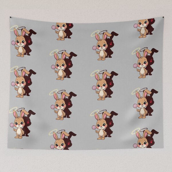 Item preview, Sweet on the Outside – Cute Bunny with a Dark Secret designed and sold by PixelVibe782.