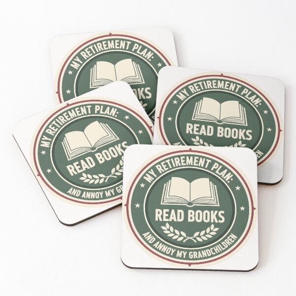 Item preview, Retirement plan, books, reading, grandchildren, nerves, vintage designed and sold by Fuechse.