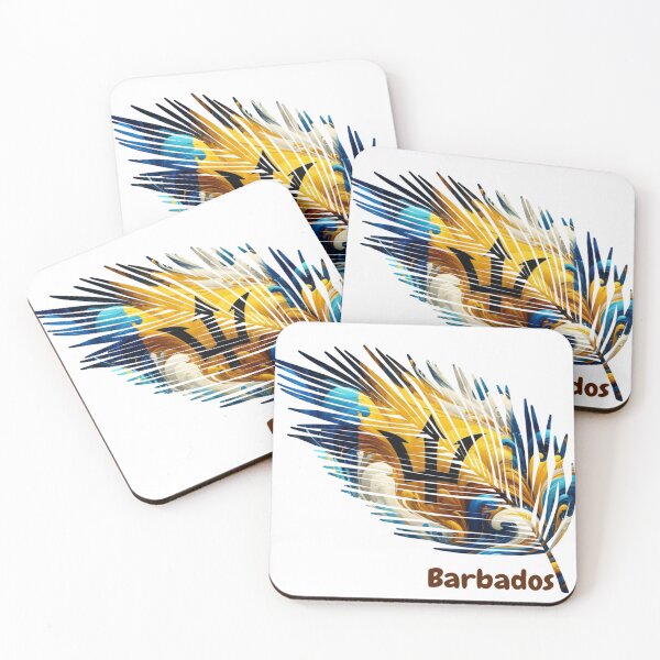 Item preview, Abstract Barbados Flag – Feather Design designed and sold by ArteJorge48.