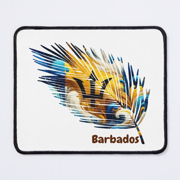 Item preview, Abstract Barbados Flag – Feather Design designed and sold by ArteJorge48.