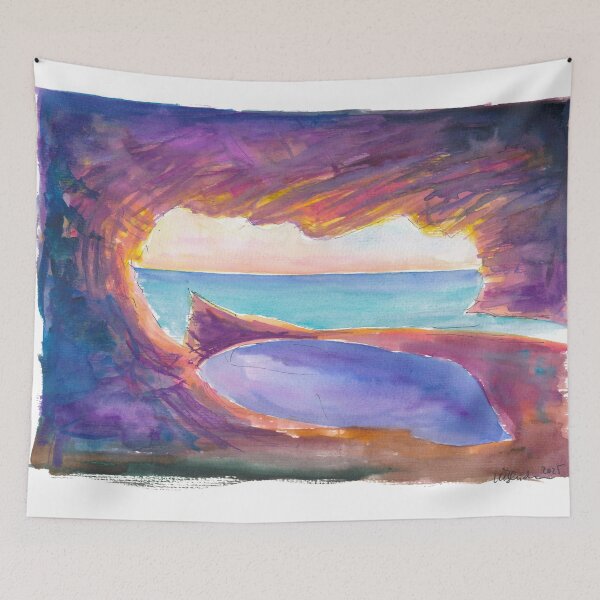Item preview, Sunlit Barbados Flower Cave Pool of Serenity designed and sold by artshop77.
