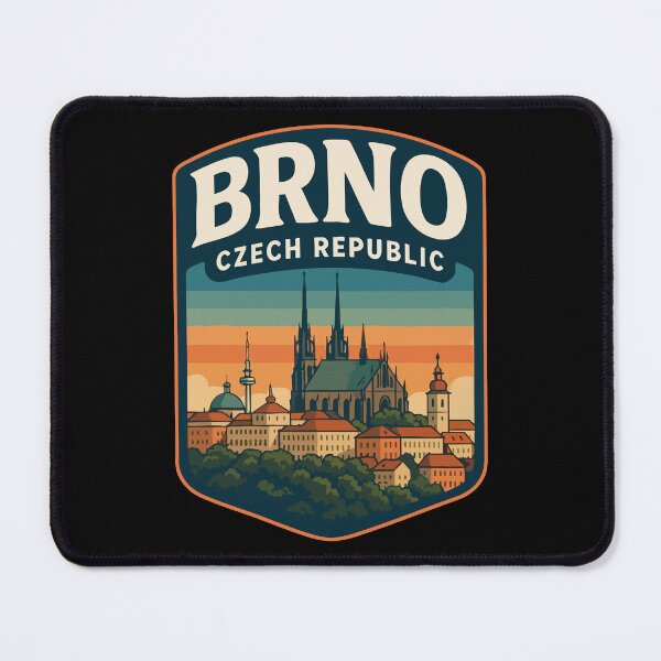 Item preview, Brno Czech Republic Retro Travel designed and sold by TomFrontierArt.
