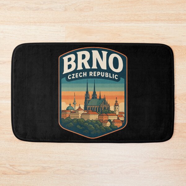 Item preview, Brno Czech Republic Retro Travel designed and sold by TomFrontierArt.