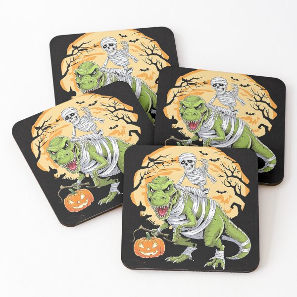Item preview, Cool Skeleton Pumpkin Riding Mummy Dinosaur Halloween designed and sold by NailMolisa.