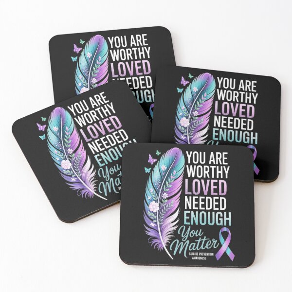 Item preview, Suicide Prevention Awareness You Are Worthy Loved Needed Enough You Matter designed and sold by SignaturalGen.