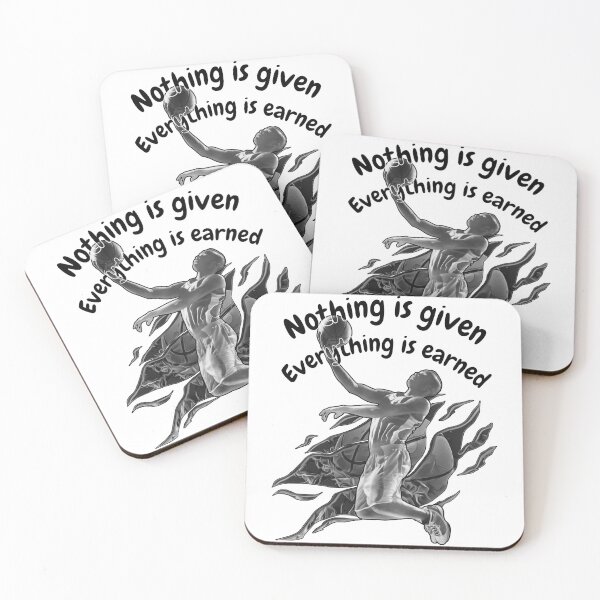 Item preview, Nothing Is Given Everything Is Earned – Motivational Basketball Quote Design designed and sold by ahmedouazza.