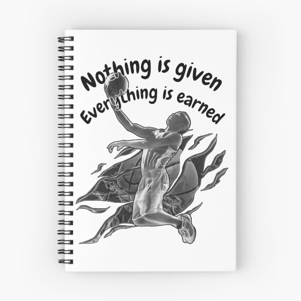 Item preview, Nothing Is Given Everything Is Earned – Motivational Basketball Quote Design designed and sold by ahmedouazza.