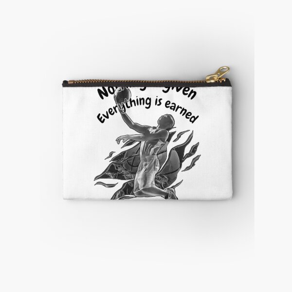 Item preview, Nothing Is Given Everything Is Earned – Motivational Basketball Quote Design designed and sold by ahmedouazza.