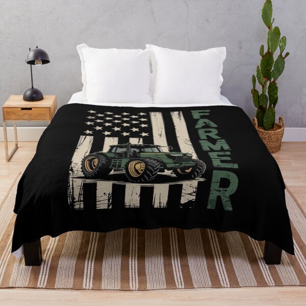 Item preview, Flag with Tractor - Patriotic Farmer & Farming designed and sold by MyzoToyota.