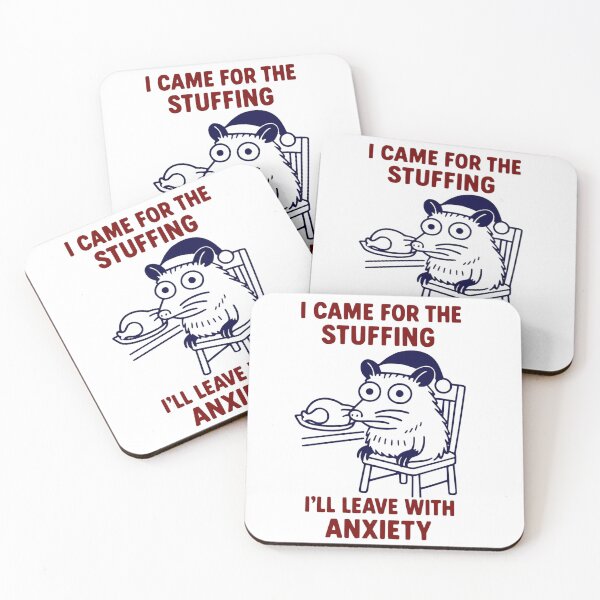 Item preview, I Came For The Stuffing I'll Leave With Anxiety - Funny Christmas Possum Holiday Dinner Quote designed and sold by JossDesign15.