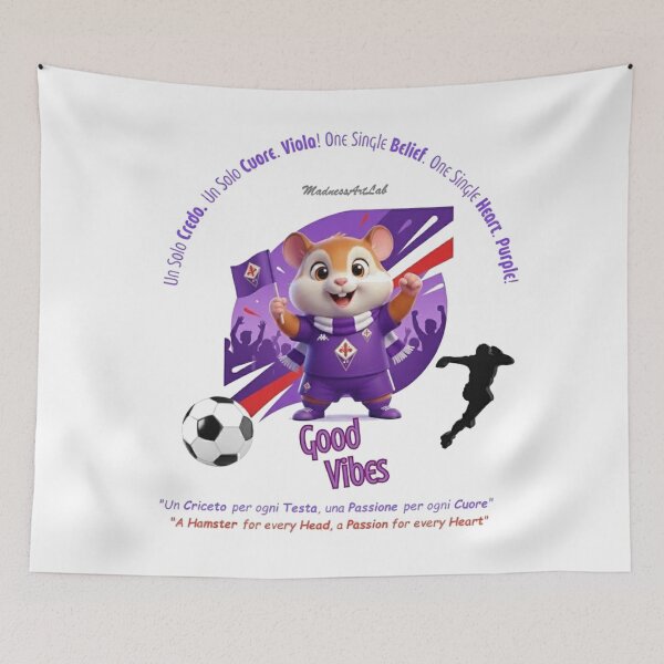 Item preview, Cute Hamster Soccer Fan in Purple Jersey designed and sold by MadnessArtLab.