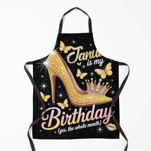 Item preview, January Queen Birthday Gold High Heel Sparkly Crown Whole Month Tee designed and sold by KristenosNehk.