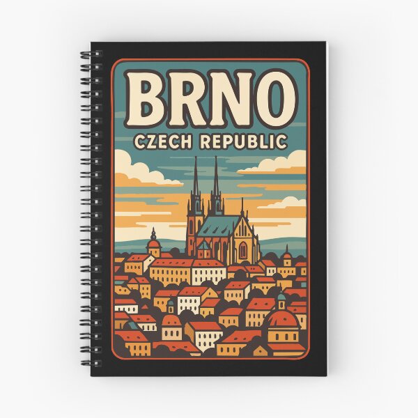 Item preview, Brno Czech Republic Retro Vintage Travel designed and sold by TomFrontierArt.