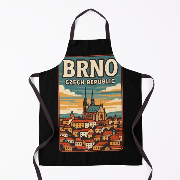 Item preview, Brno Czech Republic Retro Vintage Travel designed and sold by TomFrontierArt.