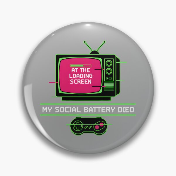 Item preview, Social Battery Empty Gaming Loading Screen Design designed and sold by Fuechse.