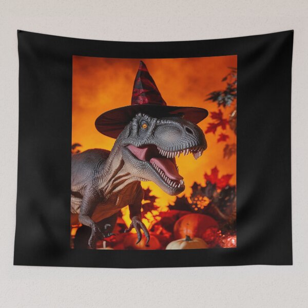 Item preview, Cute Halloween Dinosaur with Pumpkin Halloween designed and sold by NailMolisa.