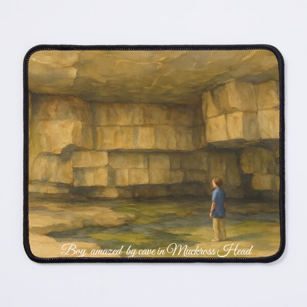 Item preview, Boy Amazed by Cave at Muckross Head Kilcar Co Donegal designed and sold by OliDesigns.