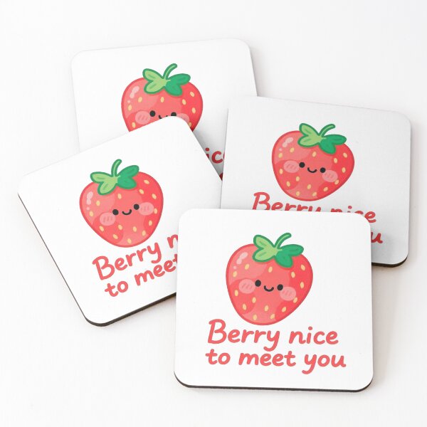 Item preview, Berry Nice to Meet You – Cute Berry Greeting Sticker designed and sold by MissKoalaJY.
