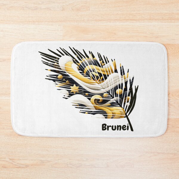 Item preview, Abstract Brunei Flag – Feather Design designed and sold by ArteJorge48.