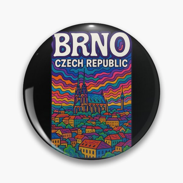 Item preview, Brno Czech Republic Colorful Trippy Art designed and sold by TomFrontierArt.