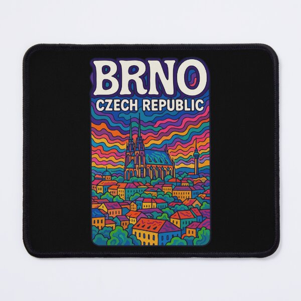 Item preview, Brno Czech Republic Colorful Trippy Art designed and sold by TomFrontierArt.
