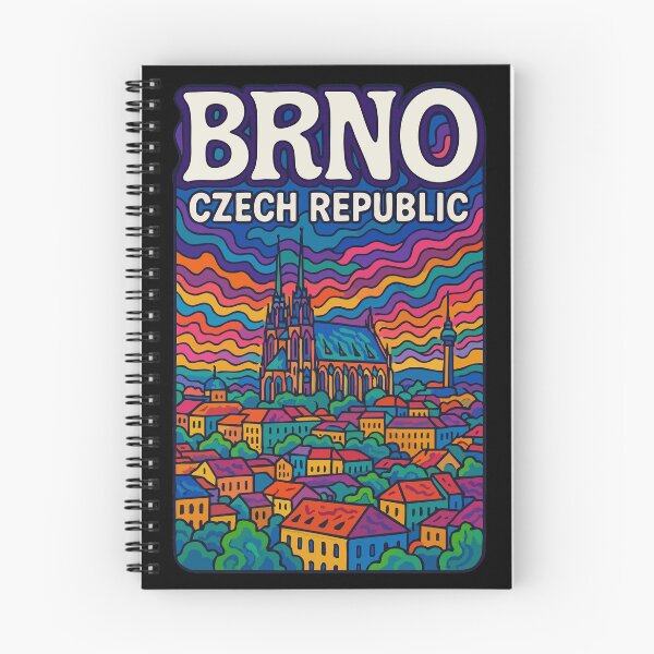 Item preview, Brno Czech Republic Colorful Trippy Art designed and sold by TomFrontierArt.