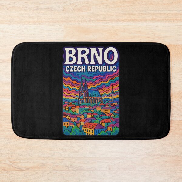 Item preview, Brno Czech Republic Colorful Trippy Art designed and sold by TomFrontierArt.