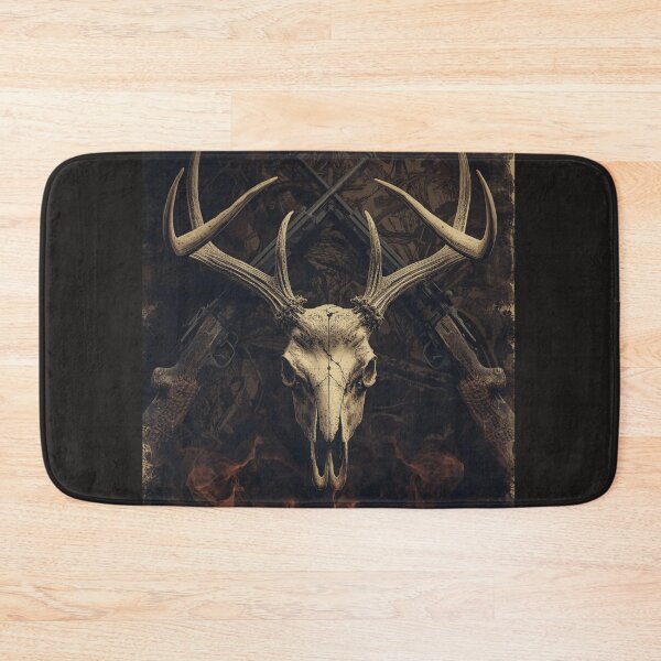 Item preview, Deer Skull with Crossed Rifles Camo Hunting Vintage Design designed and sold by TitanRN.