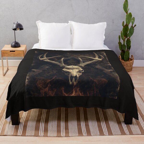 Item preview, Deer Skull with Crossed Rifles Camo Hunting Vintage Design designed and sold by TitanRN.