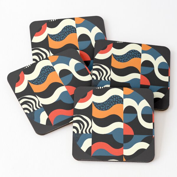 Item preview, 4 part round abstract colorful geometric design  designed and sold by SmashingDeals.