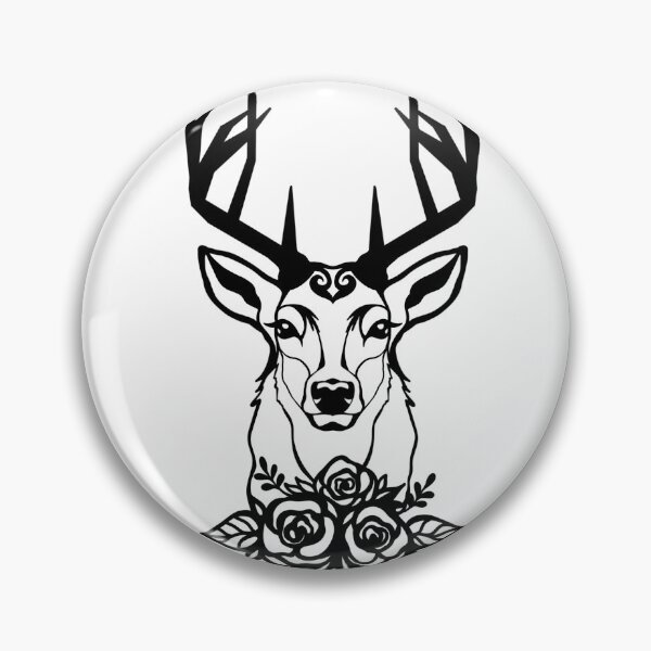 Item preview, Floral Deer Head – Elegant Rose‑Veil Animal Art designed and sold by LotusDigitalArt.