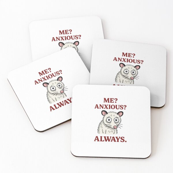 Item preview, Anxious Opossum Meme | Funny Always Stressed Animal Cartoon Gift designed and sold by Colorful-Garden.