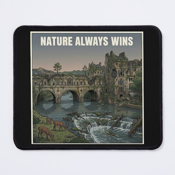 Item preview, Bath Nature Always Wins - Post Apocalyptic Design designed and sold by yeahitwasme.