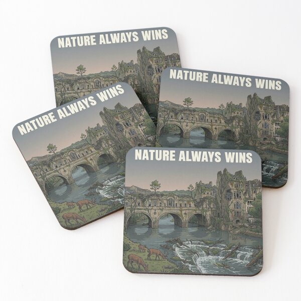 Item preview, Bath Nature Always Wins - Post Apocalyptic Design designed and sold by yeahitwasme.